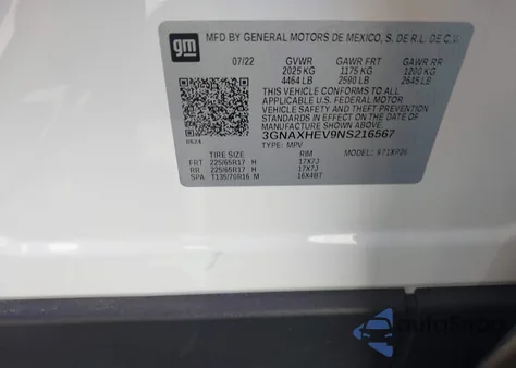 2022 Chevrolet Equinox Fwd Ls from USA, damaged, VIN 3GNAXHEV9NS216567
